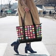thumbnail image 4 of FORMRS Canvas Laptop Tote Bag for Women with 15.6" Computer Compartments Shoulder Handbag, Colorful Block Pattern, 4 of 7
