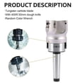 thumbnail image 3 of MT2 M10&50mm Face End Mill Cutter+10 pcs APMT1604 Carbide Insert Wrench CNC,Silver, 3 of 8