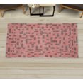 thumbnail image 1 of Modern Area Rug with Non-Slip Backing, Contemporary Style Geometric Bars and Squares Funky Striped Lattice Print, Quality Carpet for Bedroom and Dorm Room, 2.6' x 5', Pastel Pink, by Ambesonne, 1 of 3