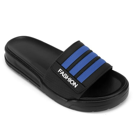 

CMR CHAMARIPA Men s Platform Slippers Height Increasing Slippers Blue Non Slip Indoor Outdoor Sandals 1.57 Taller