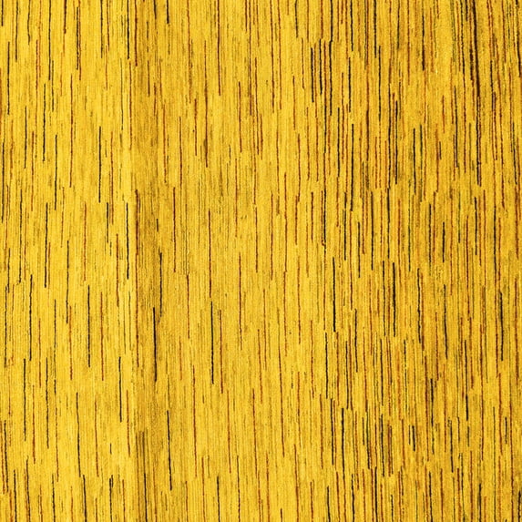 Ahgly Company Indoor Square Abstract Yellow Modern Area Rugs, 8' Square