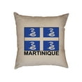 thumbnail image 1 of Martinique Flag - Special Vintage Edition Decorative Linen Throw Cushion Pillow Case with Insert, 1 of 6