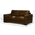 thumbnail image 2 of GTR Leather Vancouver 64" Wide Upholstered Love Seat, Portofino Cinnamon, 2 of 4
