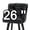 26''-Black-Faux Leather, variant on MultiHaven 26" Swivel Bar Stools Set of 3,Counter Height Chair with Plaid Back&Armrests,Solid Wood Legs Fabric Stools for Kitchen Island,Bar,Cafe - Black Grey