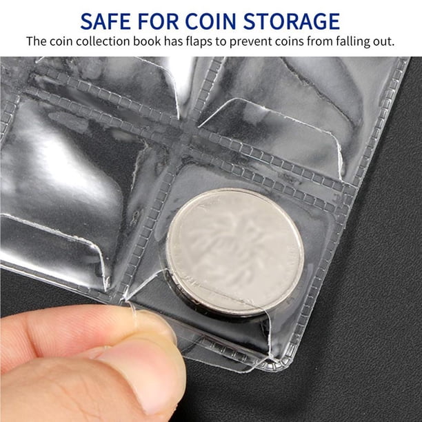 Álbum De Monedas Plastific – 240 Capacidad, 10 Páginas Con 24 Bolsillos Para Monedas De 29 Mm, Carpeta Roja Para Coleccionistas