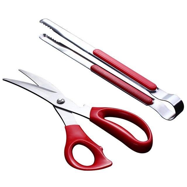 Coofit Ciseaux de Cuisine Portables Robustes avec Pinces à Aliments pour Barbecue