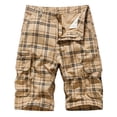 thumbnail image 1 of toraway Cargo Pants Men Work Cotton Mens Casual Mid Waist Pant Short Cargo Pant Solid Splice Pocket Drawstring Shorts Fashion Solid Color Loose Pant Short 31, 1 of 4