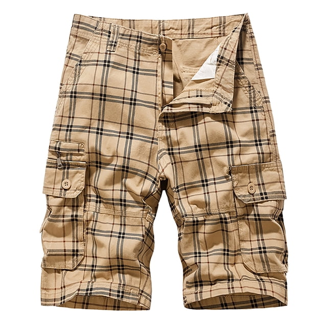 SHIXIAOO Mens Casual Mid Waist Pant Short Cargo Pant Solid Splice Pocket Drawstring Shorts Fashion Solid Color Loose Pant Short 6 Memory Foam Work Pants with Phone Pocket plus Size Cargo Pants Mens S