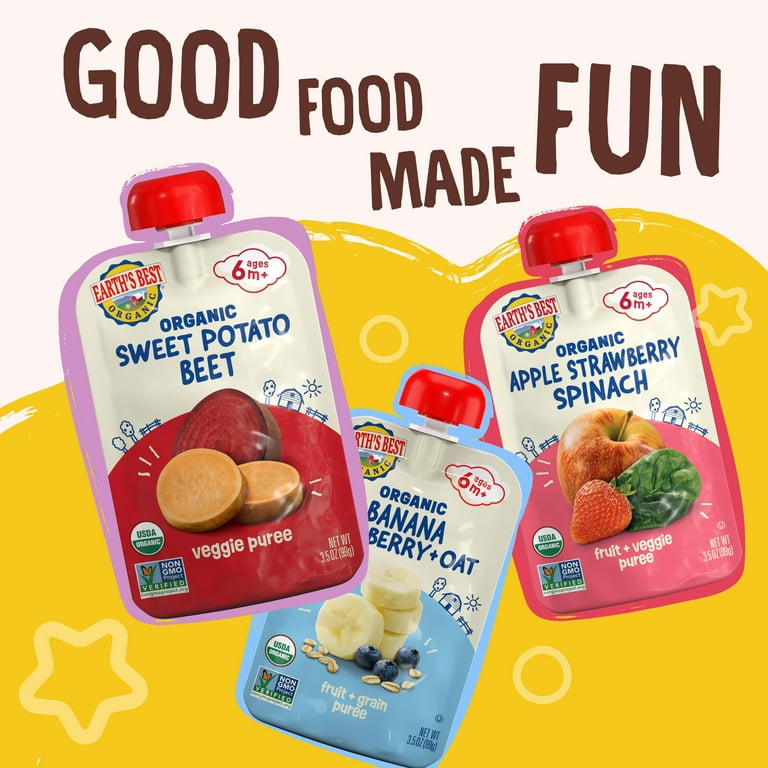 Earth's Best Organic Teething Crunchy Sticks Strawberry Banana