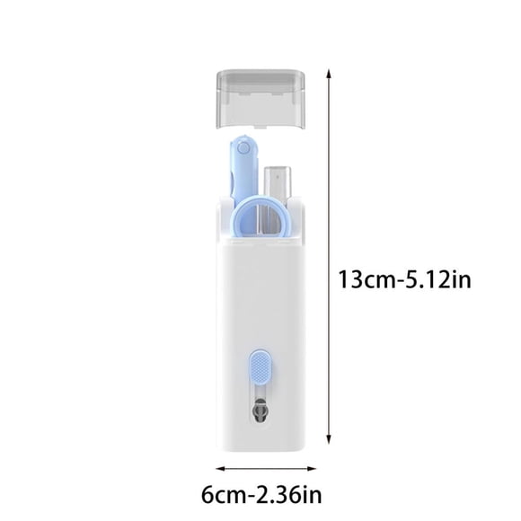 7-in-1 Bluetooth Headset Cleaning Kit – Flocking Sponge & Detachable Tips for Earphones, Keyboards, and Electronics Maintenance