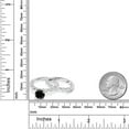 thumbnail image 4 of Gem Stone King 925 Sterling Silver Black Diamond and White Topaz Wedding Engagement Ring Band Bridal Set for Women (3.16 Cttw, Gemstone April Birthstone, Round 7MM, Size 6), 4 of 4