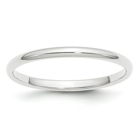 Platinum 2mm Half-Round Wedding Band Size: 9; for Adults and Teens; for Women and Men