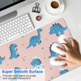 thumbnail image 4 of Long Mouse Pads for Desk,Pink Cartoon Dinosaurs Eggs Pattern Desk Mats on Top Of Desks, Desk Mouse Pad Extra Large with 3mm Non-Slip Base and Stitched Edge for Gaming,Office,Work,Home 31.5"x11.8", 4 of 6