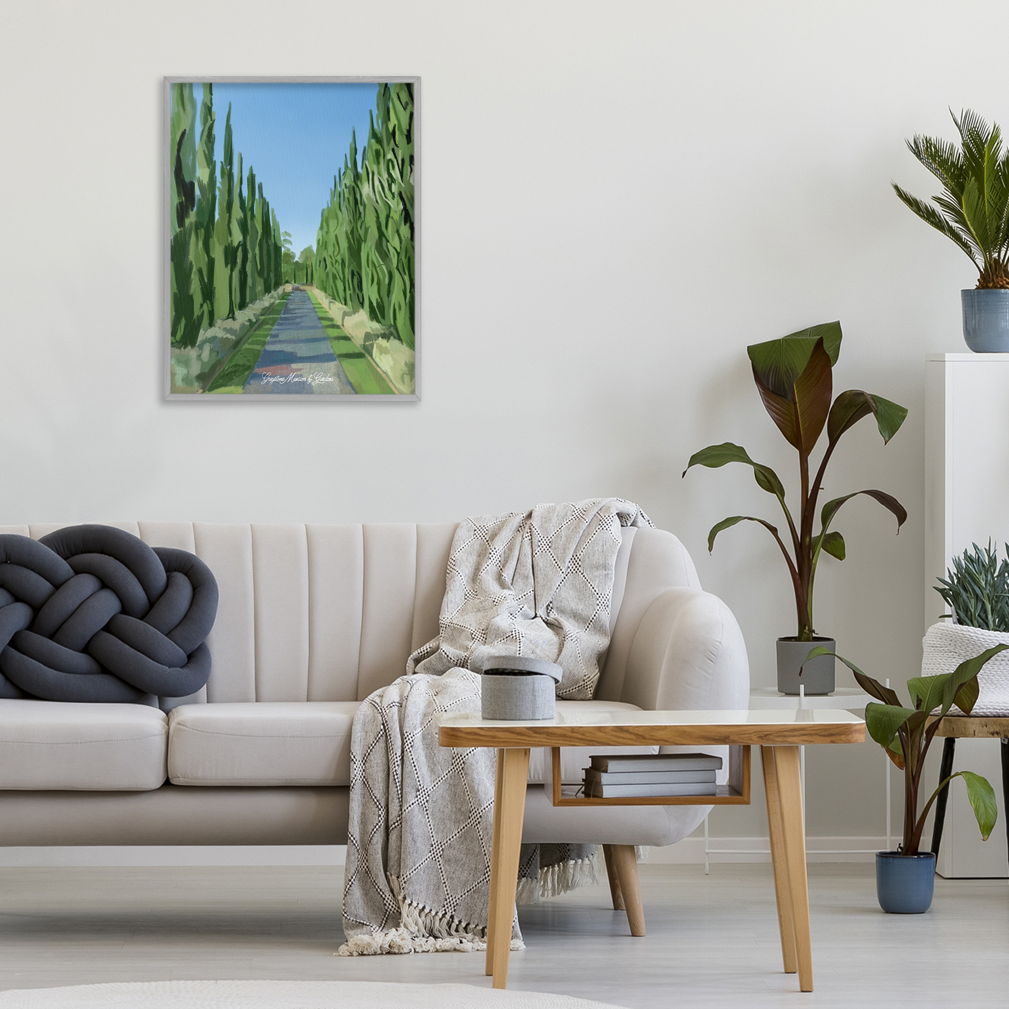 Stupell Industries Greystone Gardens Path Gray Framed Giclee Art, design by Amelia Noyes
