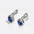 thumbnail image 5 of Lifetechs 6 Pair Ear Clips Blue Rhinestone Non-Pierced Anti-slip Round Short Ear Decoration Stainless Alloy Bride Wedding Ear Studs Lady Ear Accessory, 5 of 7