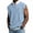 #744-Blue, variant on Men's Relaxed Fit Half-Zip Waffle Knit Vest Fake Two-Piece Sleeveless Top with Zip Pocket Blue M Gifts