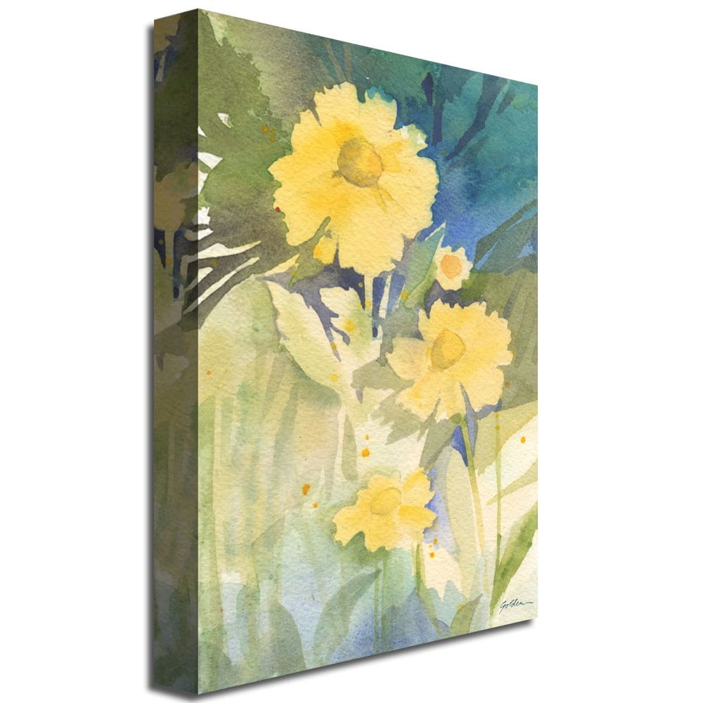 Trademark Fine Art Shelia Golden 'Sunshine Yellow' Canvas Art 35x47 Inches (SG5630-C3547GG)