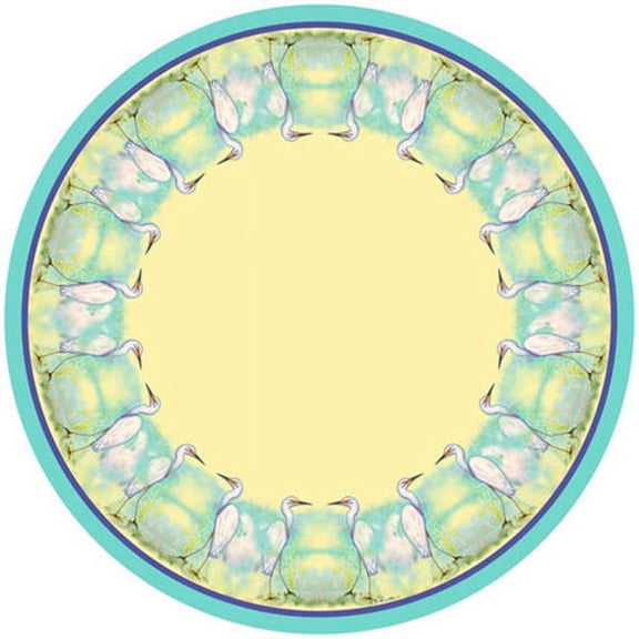 58 in. Egret Round Table Cloth