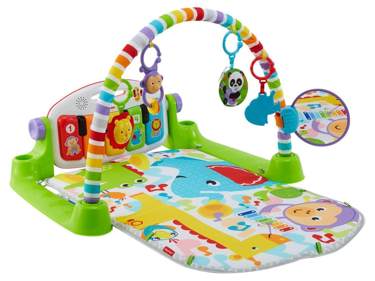 Free Shipping Fisher Price FVY57 Deluxe Kick Play Piano Gym Play Mat with Toys Piano Keys Walmart