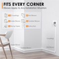 thumbnail image 3 of Funda de cable Delamu CC03, paquete de 15 unidades para TV de pared, 6,8 m, 3 of 9