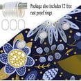 thumbnail image 4 of Boho Floral Blue Shower Curtain, Abstract Bohemian Flowers Botanical Leaf Bathroom Bath Curtain, Vintage Mid Century Modern Waterproof Fabric Shower Curtains for Bathroom Decor 70X70in, 4 of 5