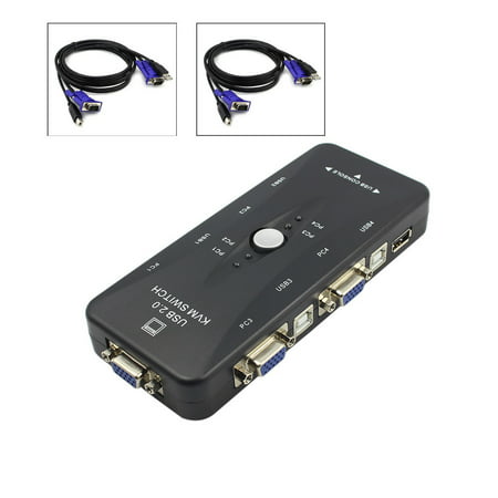 Iuhan New 4-Port USB 2.0 KVM Switch Mouse/Keyboard/VGA Video Monitor 200MHz