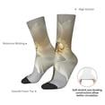 thumbnail image 4 of Disketp Elegant Ivory Flower Unisex Crew Socks Lightweight Breathable Ventilation Ankle Socks, Mid-calf socks for Daily, 4 of 6
