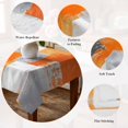 thumbnail image 5 of Burnt Orange Grey Oil Painting Table Cloth Waterproof Tablecloths, Abstract Modern Geometric Tablecloth Dining Table Cover for Kitchen Party Tabletop Outdoor, Rectangle Tablecloth 52x70 Inch, 5 of 9