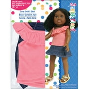 Springfield Collection Shirt & Skirt-Coral & Denim, Pk 2, Springfield Collection
