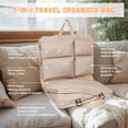 thumbnail image 5 of 7-in-1 Hanging Travel Organizer, Large Capacity Suitcase Storage Bag for Clothes, Foldable Closet Divider for Dorm and Travel, 17.7 x 28.3 inch, 5 of 8