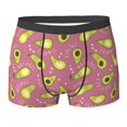 thumbnail image 6 of Men's Boxer Briefs, Funny Avocado Pink Soft Comfy Mens Underwear Boxer Briefs Breathable With Widen Waist, 6 of 7