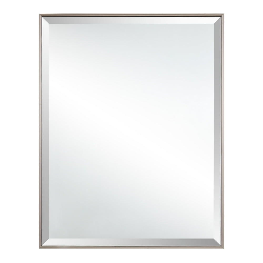 Mainstays Beveled Modern Rectangular Wall Mirror, 23" x 29", Gunmetal
