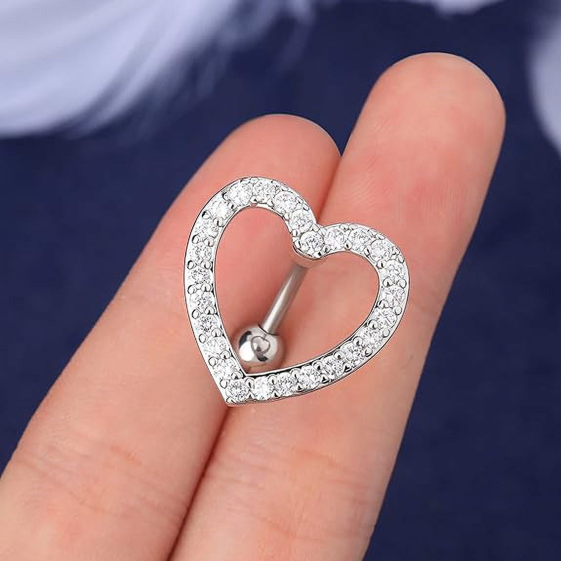 Belly Button Piercing Ring | Navel Piercing Silver 925 | Curved Belly  Button Ring - 1pc - Aliexpress