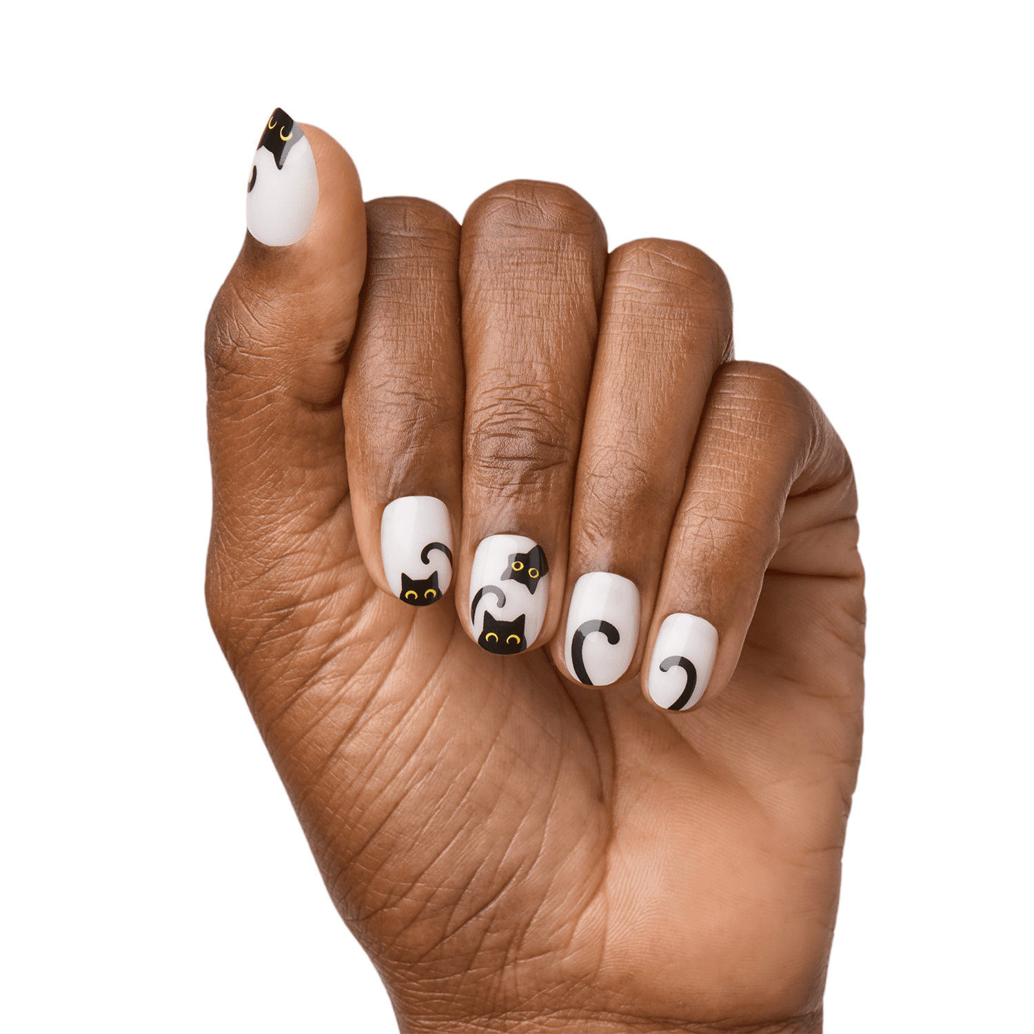 Olive & June Instant Mani Extra Short Round Press-on Nails, It’s Purrfection, 42 Pieces
