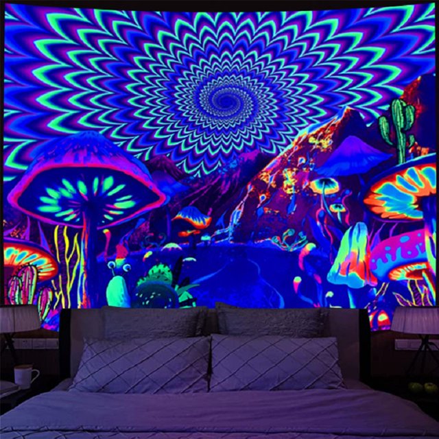 Tapiz Fluorescente Con Forma Seta Cgtredaw 100x75cm