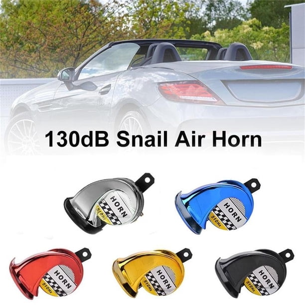 Bocina de caracol de 12V agudo para coche de camión y motocicleta - sonido claro y fuerte, bajo consumo de energía, resistente al óxido con soporte de montaje