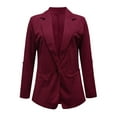 thumbnail image 2 of Weikingp Womens Blazer, Women'S Solid Colour Lapel Pocket Suit Jacket Blazers for Women Business Casual Blazers for Women Wine M, 2 of 7