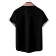 thumbnail image 6 of Big and Tall Shirts for Men S-4XL Plus Size Short Sleeve Tshirts Shirt with Pocket Button Up Collar Lightweight Color-Block Casual Tees Tops, 6 of 7