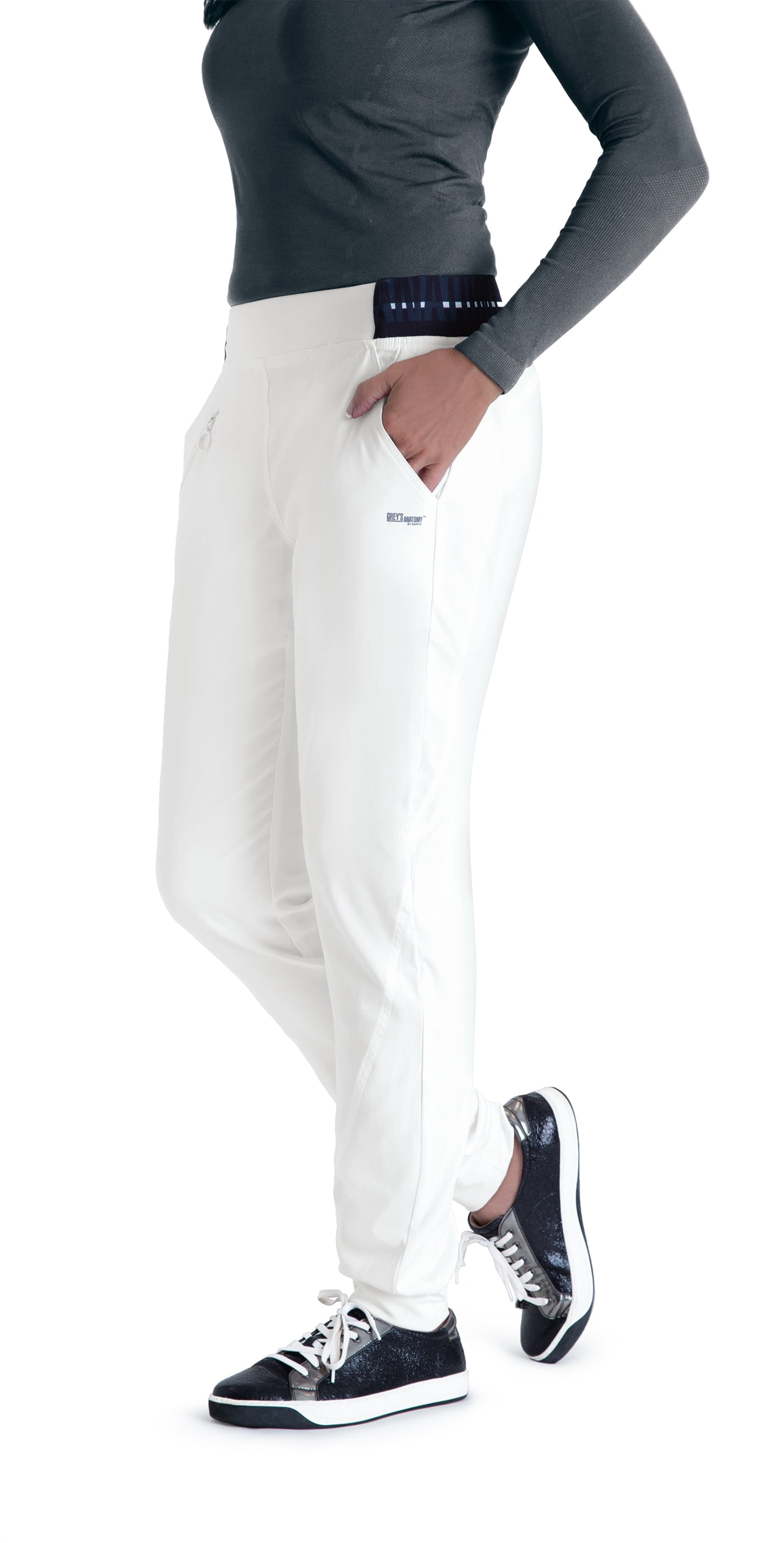 Pocket Jogger Scrub Pant-White 