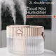 thumbnail image 4 of Humidificador de doble pulverización de gran capacidad de 2 l para oficina, escritorio, hogar, humidificador de aromaterapia USB silencioso, 4 of 5