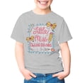 thumbnail image 3 of SGMVNU Girls Third Grade T Shirts Short Sleeve Crew Neck Relaxed Fit Graphic Shirt Tops Back to School Clothes, Size 5-6 Years, Grey, 3 of 7