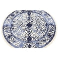 thumbnail image 5 of Unique Loom Tapis Rond Traditionnel la Jolla Collection Ton, 3 Pieds 3 Pouces, Bleu/ivoire, 5 of 5