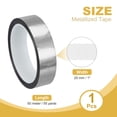 thumbnail image 2 of Metalized Polyester Film Tape 1 Inch x 55 Yards, Metallic Decor Tape Glossy Silver Adhesive Mirror Tape for Walls, 2 of 6
