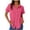 Hot Pink, variant on Vivianyo HD Women's Collared Quick Dry Sun Protection Tops, Button Short Sleeve Solid Athletic Hiking Shirts for Women, Women's Light Blue, Sizes S-3XL