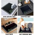 thumbnail image 4 of Coffee Bar Mat Rubber Dish Drying Mat For Kitchen Counter Coffee Mat for Home Bar Gift Kitchen Mat Coffee Bar Accessories Decorative Coffee Shop Chocolate Dish Drying Pad 18"" X 24"", Black-5, 4 of 6