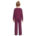 thumbnail image 3 of Wonder Nation Girls Fleece Pullover Top and Flare Sweatpants Set, 2-Piece, Sizes 4-18 & Plus, 3 of 5