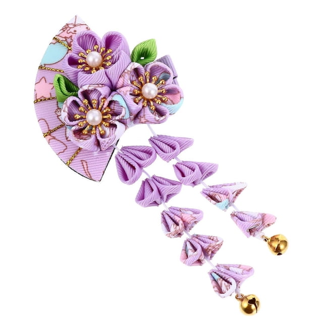 Tassel Hair Clip For Women Festival And Daily Wearing Hair Decoration Lavender 1Pcs