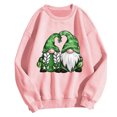 thumbnail image 1 of Pompotops Chemises pour Femmes Col Rond Imprimé Manches Longues Hauts Blouse Régulière Imprimée Liquidation, 1 of 6