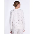 thumbnail image 4 of Joyspun Women's Fleece Lounge Sleep Top with Long Sleeves, Sizes XS-3X, 4 of 5