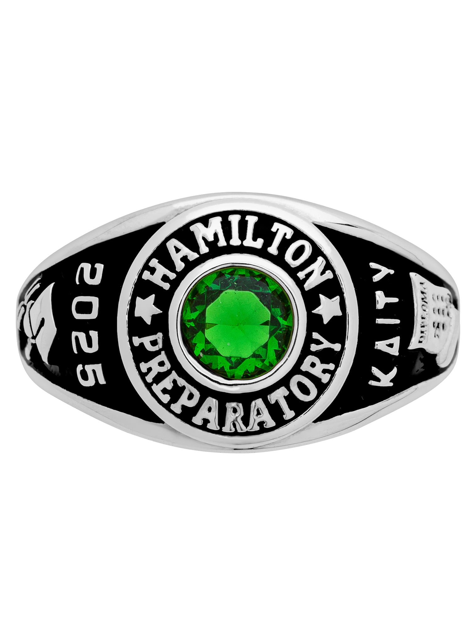 Order Now for 2025 Graduation, Freestyle Women's Round Birthstone Class Ring, Personalized, High School or College